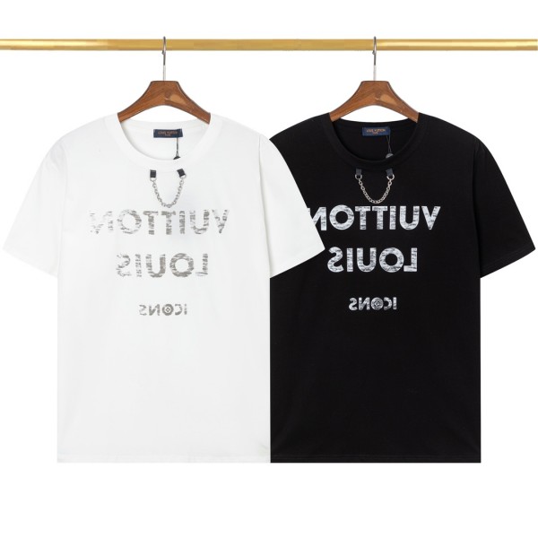 お声に応じる ルイヴィトン LOUISVUITTON Tシャツ オデル生地 プリント コピー