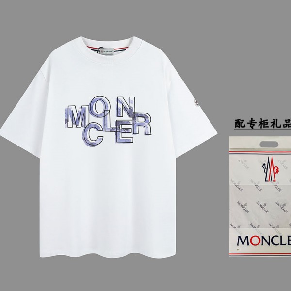 一目惚れした MONCLER コピー モンクレール Ｔシャツ 純綿 男女兼用 半袖