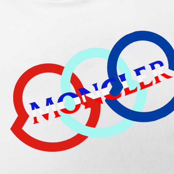 モンクレール スーパーコピー Tシャツ ロゴ プリント 貼り付け飾り 綿生地 MONCLER