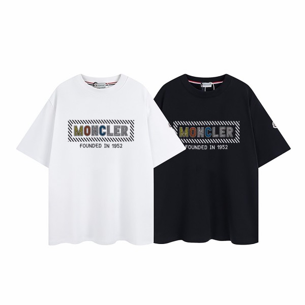 プリントロゴ MONCLER スーパーコピー Tシャツ 半袖 100%綿 モンクレール 男女兼用