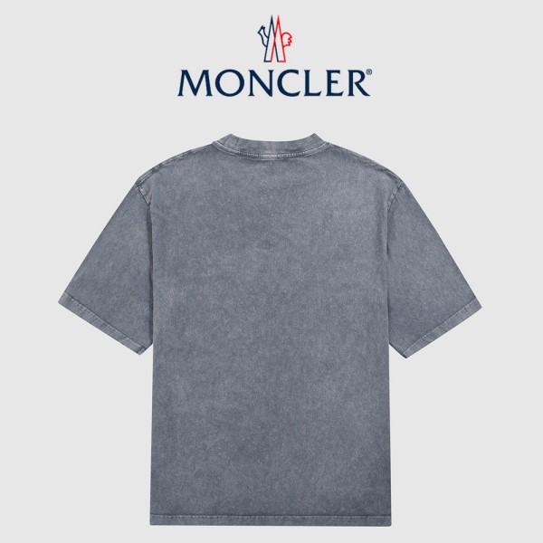 モンクレール 2023春夏新作 MONCLER コピー Tシャツ 水洗いレトロ アメカジ 100%コットン