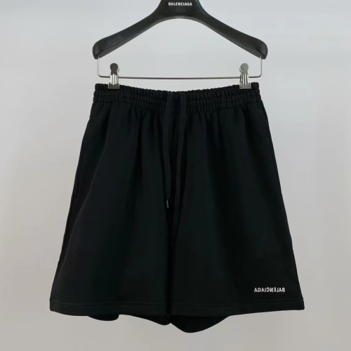 23SS BALENCIAGAスーパーコピー 裾に逆刺繍ロゴ入りショーツ 2色展開 リラックスフィット 男女兼用