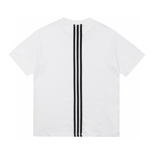 Adidas x Balenciaga連名23SSパーマTシャツ新モデル 手触り快適 バレンシアガ半袖Tシャツコピー 紺白