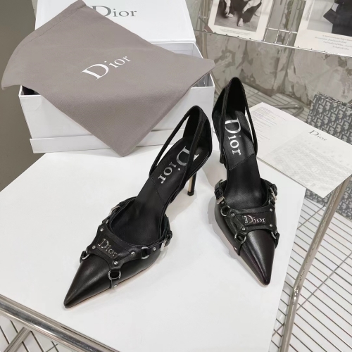 Diorロゴ ディオールスーパーコピーサンダル 8.5cm パンプス パテントカーフスキン & グログラン