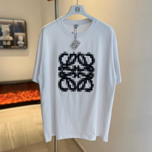 LOEWE PIXEL ANAGRAM ロエベ アナグラム ピクセルコットン半袖Tシャツコピー ユニセックス