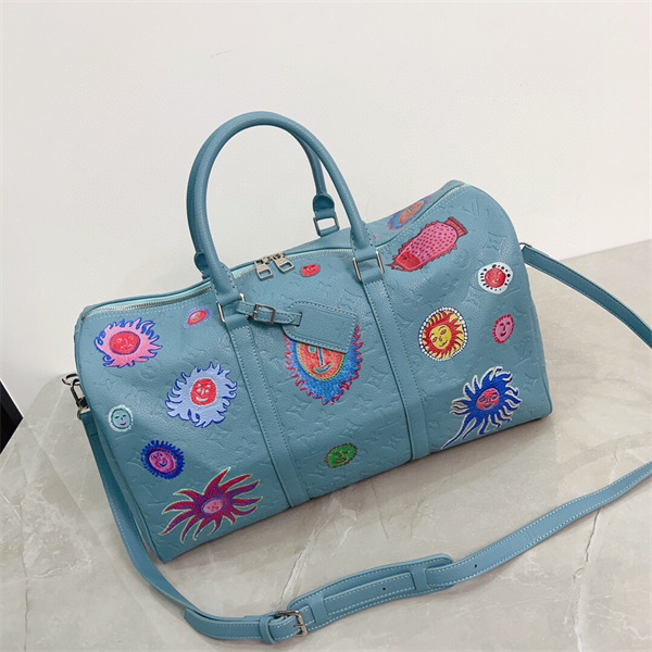 【M21713】ルイヴィトン 偽物 ボストンバッグ LV x YK KEEPALL 50 落書き LOUIS VUITTON×草間彌生