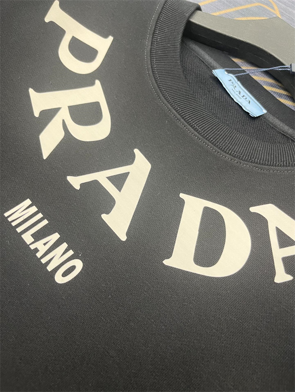 PRADA コピー トレーナー ロゴ プラダ コットン生地 ユニセックス