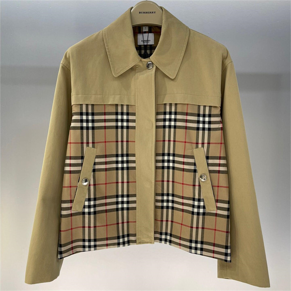 バーバリー スーパーコピー コットンジャケット チェックパネル BURBERRY 