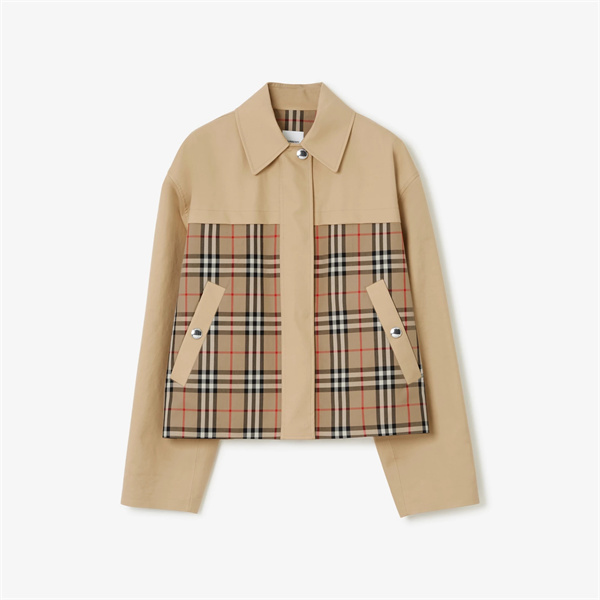 バーバリー スーパーコピー コットンジャケット チェックパネル BURBERRY 