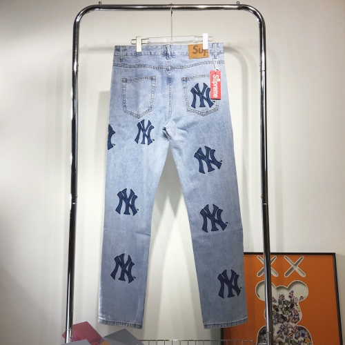 Supreme x MLB x New York Yankeesジーンズコピー立体的な刺繍 シュプリーム秋冬着回し抜群