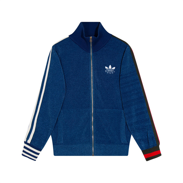 GUCCI スーパーコピー ジャケット GUCCI X Adidas ストライプ柄 コントラストカラー 