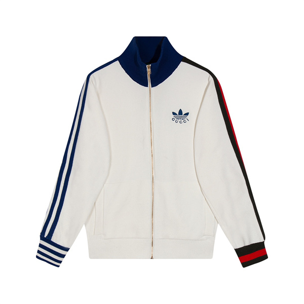 GUCCI スーパーコピー ジャケット GUCCI X Adidas ストライプ柄 コントラストカラー 