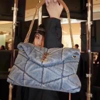 SAINT LAURENT Loulou puffer サンローラントートバッグ レディースコピー品 35cmデニムバッグ