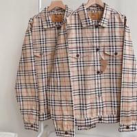 最高品質Supreme x Burberry チェック柄デニムジャケットスーパーコピー 男女兼用着回し抜群