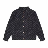 2023春夏コラボレーションLouis Vuitton x Supreme コピー デニムジャケットブラック品質向上