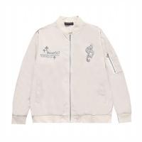 クロムハーツ スーパーコピー ジャケット 刺繡ロゴ クロス レザー メンズ CHROME HEARTS