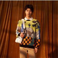 ルイヴィトン コピー セーター ジャカード 丸首 カートゥーン風 LOUIS VUITTON