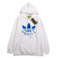 GUCC1 コピー パーカー 刺繍 Gucci X Adidas コラボ クローバー ロゴ
