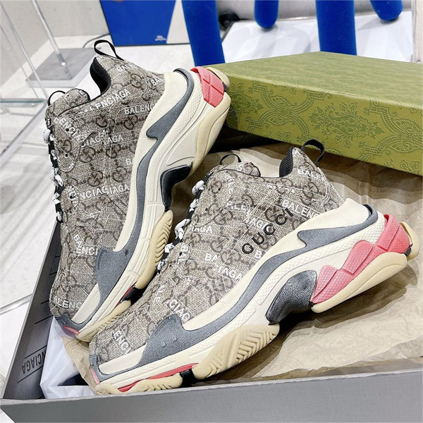 バレンシアガ コピー スニーカー GUCC1 x Balenciaga コラボ Triple Sモノグラム トリプルS トリプルエス