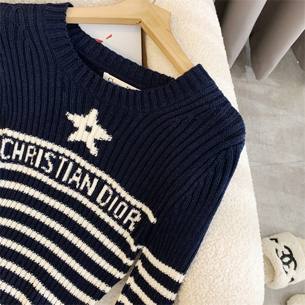 DIOR スーパーコピー セーター ディオール ストライプ コントラストカラー