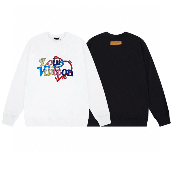 ルイヴィトン コピー トレーナー ハート ロゴ カラフル プリント柄 純綿 2色 LOUIS VUITTON