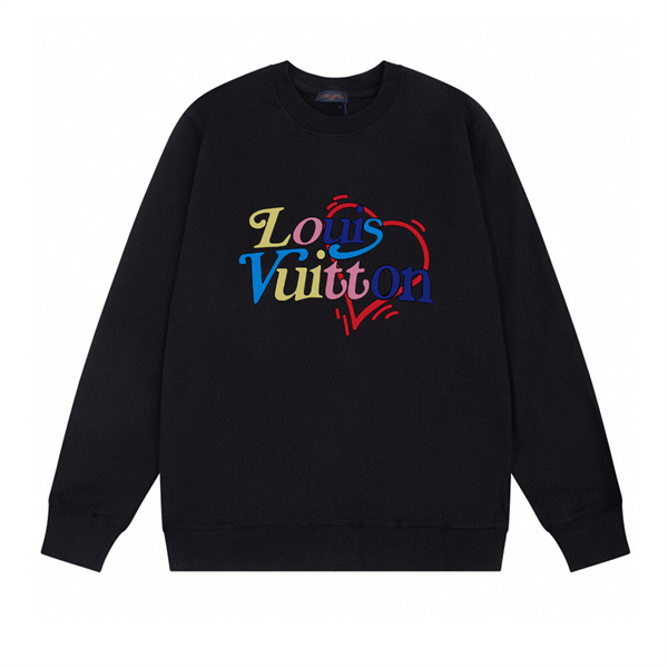 ルイヴィトン コピー トレーナー ハート ロゴ カラフル プリント柄 純綿 2色 LOUIS VUITTON