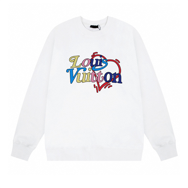 ルイヴィトン コピー トレーナー ハート ロゴ カラフル プリント柄 純綿 2色 LOUIS VUITTON