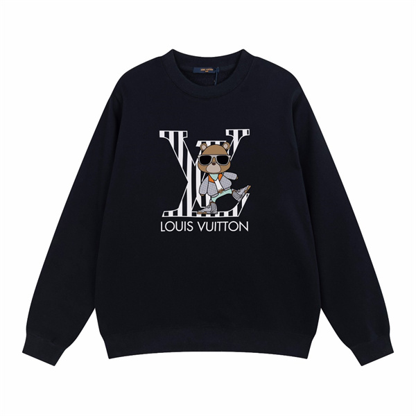 可愛い LOUIS VUITTON スーパーコピー トレーナー くま 熊 ロゴ プリント ルイヴィトン