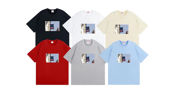 Supreme スーパーコピー Tシャツ Week1Banner 枠 ロゴ プリント 純綿素材 シュプリーム