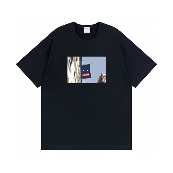 Supreme スーパーコピー Tシャツ Week1Banner 枠 ロゴ プリント 純綿素材 シュプリーム