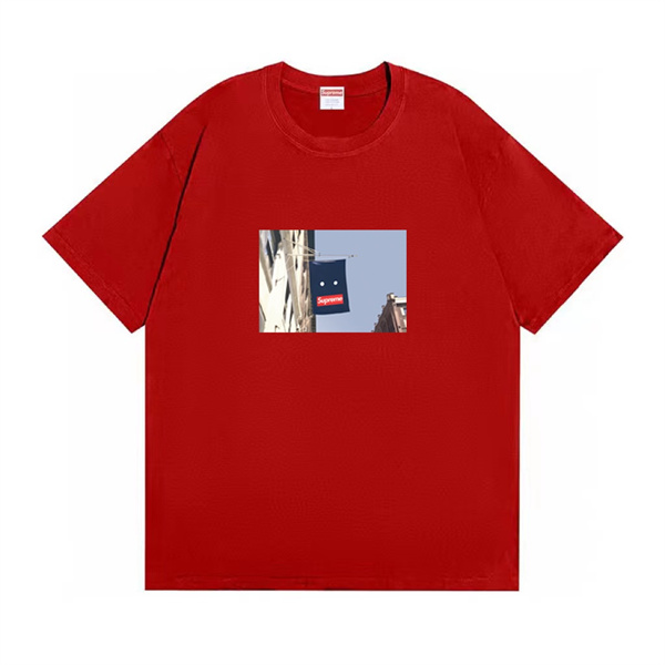 Supreme スーパーコピー Tシャツ Week1Banner 枠 ロゴ プリント 純綿素材 シュプリーム