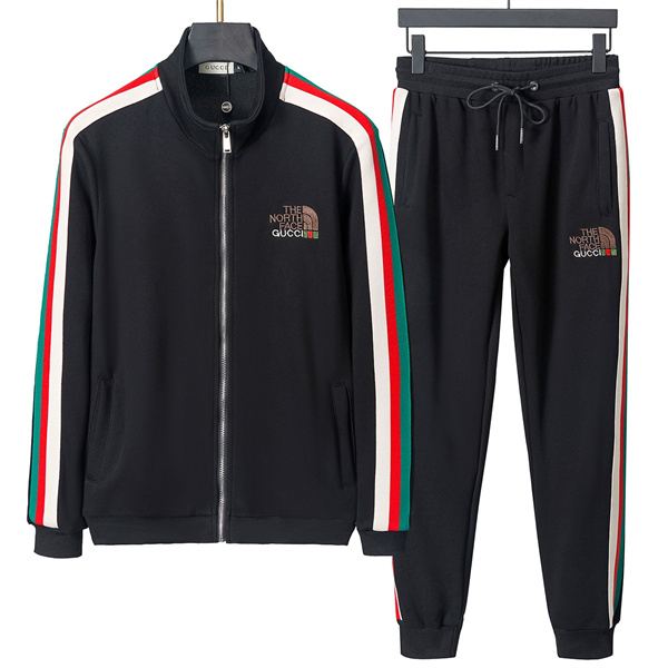 GUCCI偽物 セットアップ THE NORTH FACEｘGUCCIコラボ 刺繡 グッチ