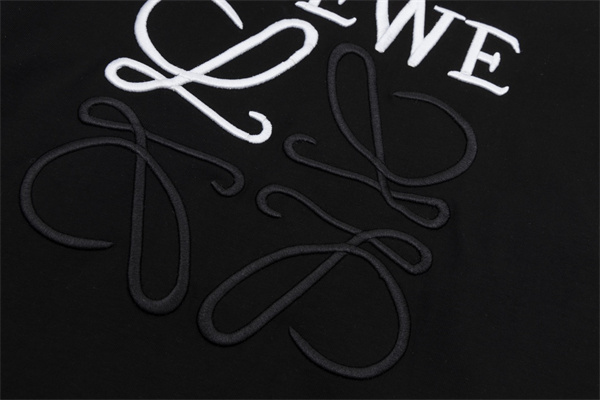 LOEWE コピー 長袖Ｔシャツ 刺繍 ロゴ Anagram 立体 100％コットン ロエベ