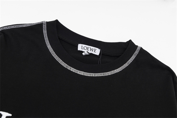 LOEWE コピー 長袖Ｔシャツ 刺繍 ロゴ Anagram 立体 100％コットン ロエベ