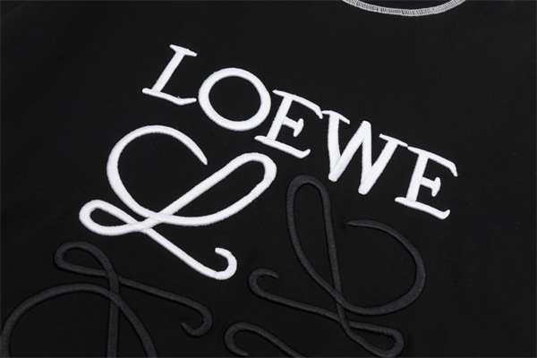 LOEWE コピー 長袖Ｔシャツ 刺繍 ロゴ Anagram 立体 100％コットン ロエベ