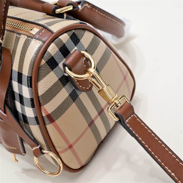8071357 BURBERRY コピー ミニボウリングバッグ タータンチェック柄 防水 バーバリー