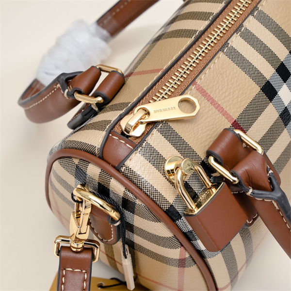 8071357 BURBERRY コピー ミニボウリングバッグ タータンチェック柄 防水 バーバリー