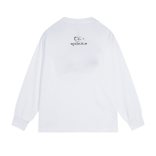 バレンシアガ スーパーコピー ロンT 長袖Tシャツ ミニロゴ プリント 純綿生地 BALENCIAGA