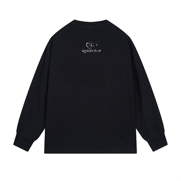 バレンシアガ スーパーコピー ロンT 長袖Tシャツ ミニロゴ プリント 純綿生地 BALENCIAGA