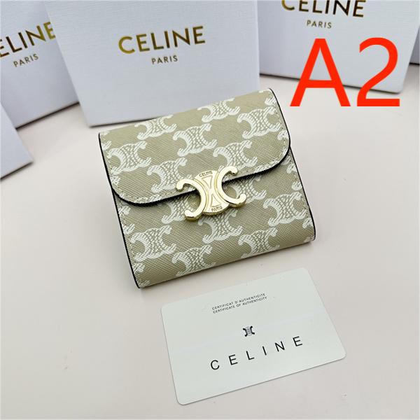 CELINE コピー 財布 TRIOMPHE CANVASシリーズ 4色 牛革 レザー 収納 セリーヌ