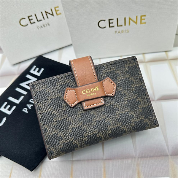 セリーヌ コピー カードケース ACCORDEON 収納 子牛革 モノグラム CELINE