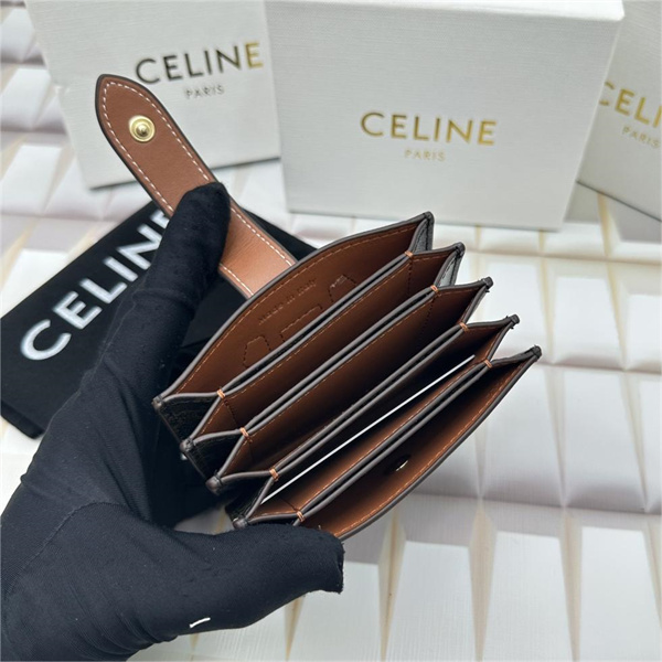 セリーヌ コピー カードケース ACCORDEON 収納 子牛革 モノグラム CELINE