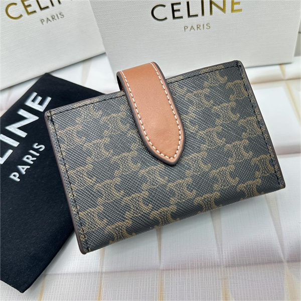 セリーヌ コピー カードケース ACCORDEON 収納 子牛革 モノグラム CELINE