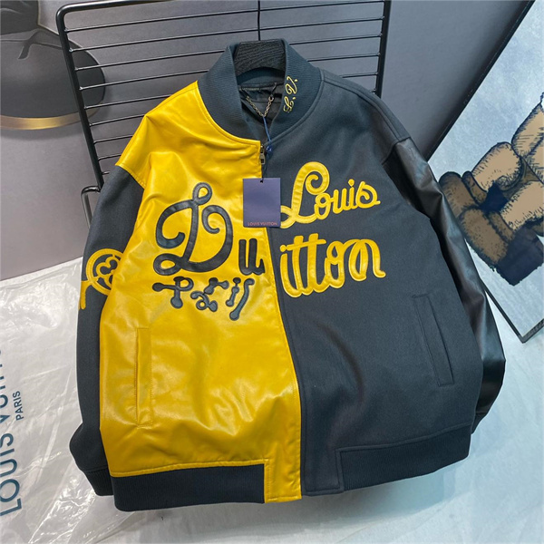 1AB98A LOUIS VUITTON 偽物 ジャケット ルイヴィトン コントラストカラー Mix Canvas レザー 