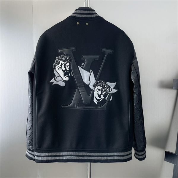 ルイヴィトン スーパーコピー ジャケット モノグラム エンボス ウール レザー LOUIS VUITTON
