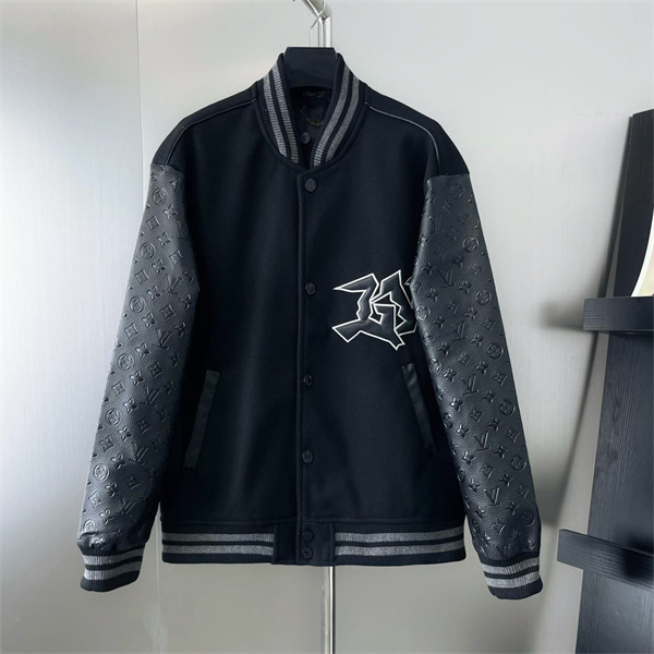 ルイヴィトン スーパーコピー ジャケット モノグラム エンボス ウール レザー LOUIS VUITTON