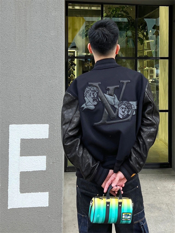 ルイヴィトン スーパーコピー ジャケット モノグラム エンボス ウール レザー LOUIS VUITTON