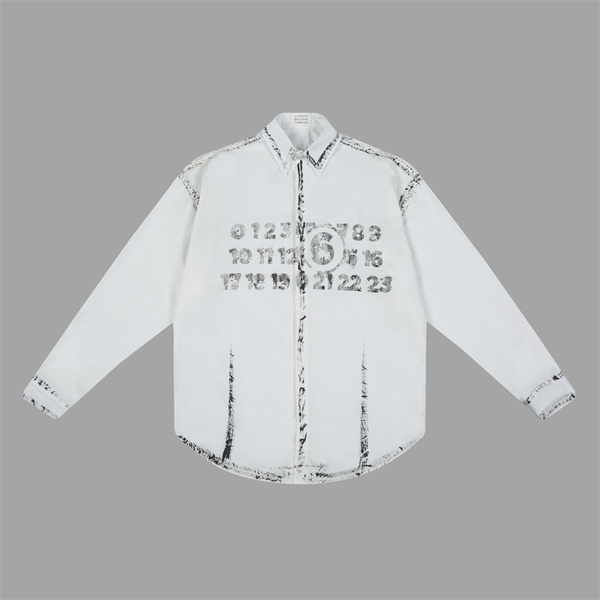 メゾン マルジェラ コピー シャツ 落書き ロゴ 定番  Maison Margiela プリント レトロ