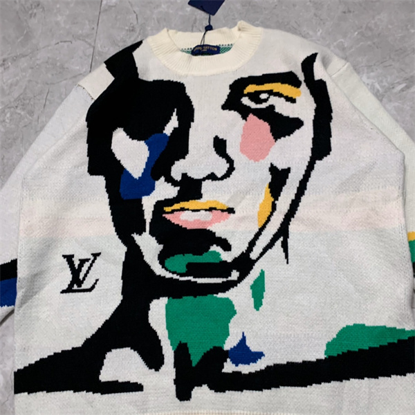 23秋冬ファッション ルイヴィトン コピー セーター フェイスジャカード ウール生地 LOUIS VUITTON