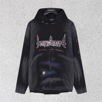 秋冬人気色コーデスタイルを演出 バレンシアガ コピー パーカー フード付き プリントロゴ BALENCIAGA